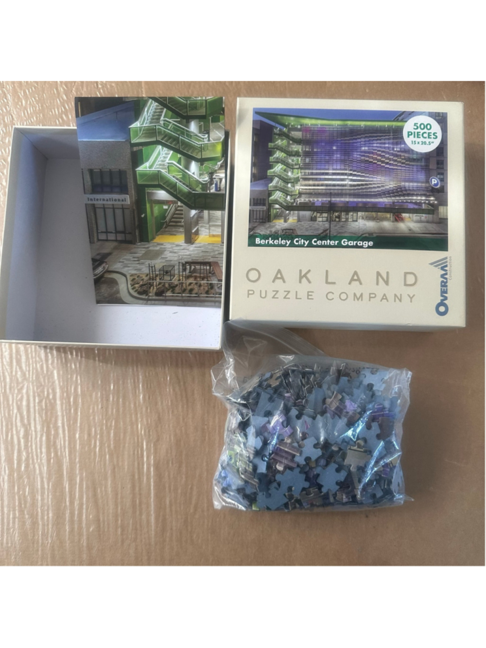 Oakland Puzzle Company "Berkeley City Center Garage" 500 Piece Jigsaw Puzzle